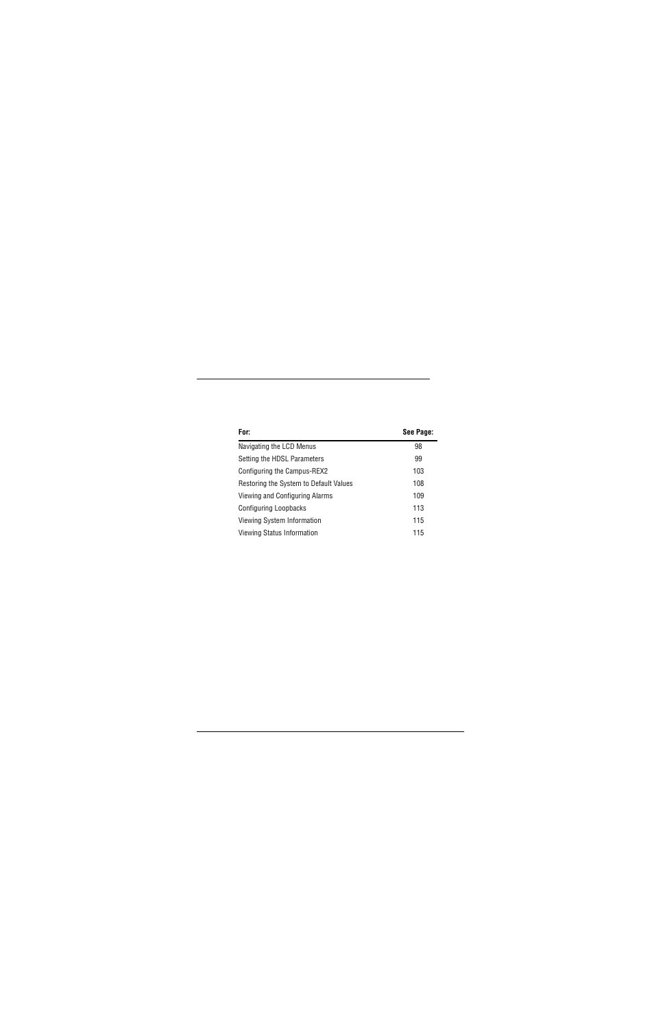 Using the lcd for configuration andmanagement, Chapter 7: using the lcd for configuration and, Management | Using the, Sing, Onfiguration and, Anagement | ADC Campus-REX2 RS User Manual | Page 109 / 166