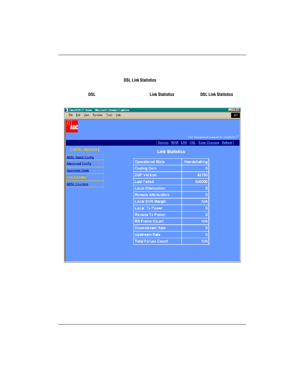 View link statistics | ADC MM701F User Manual | Page 41 / 94