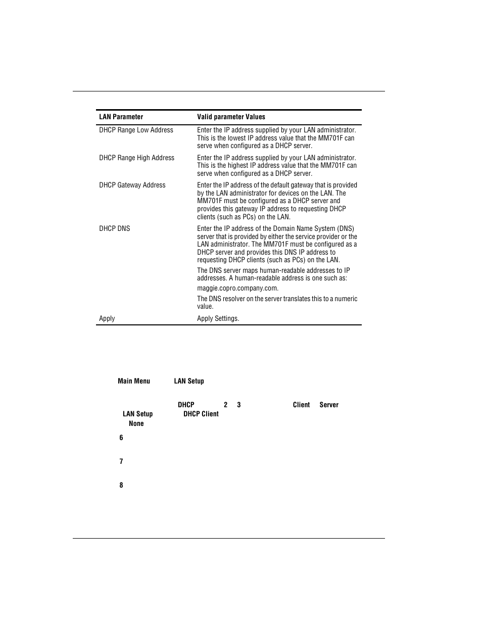 Setting up dhcp | ADC MM701F User Manual | Page 56 / 94