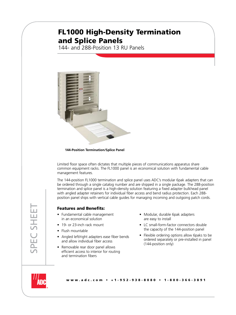 ADC FL1000 User Manual | 4 pages