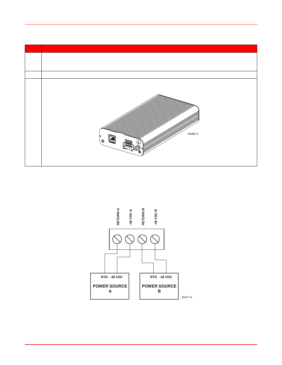 Power connection, Figure 2-2. eniu rear view with rj-45 connector, Figure 2-3. four-pin power plug wiring diagram | Eniu (see | ADC Network Unit User Manual | Page 15 / 36
