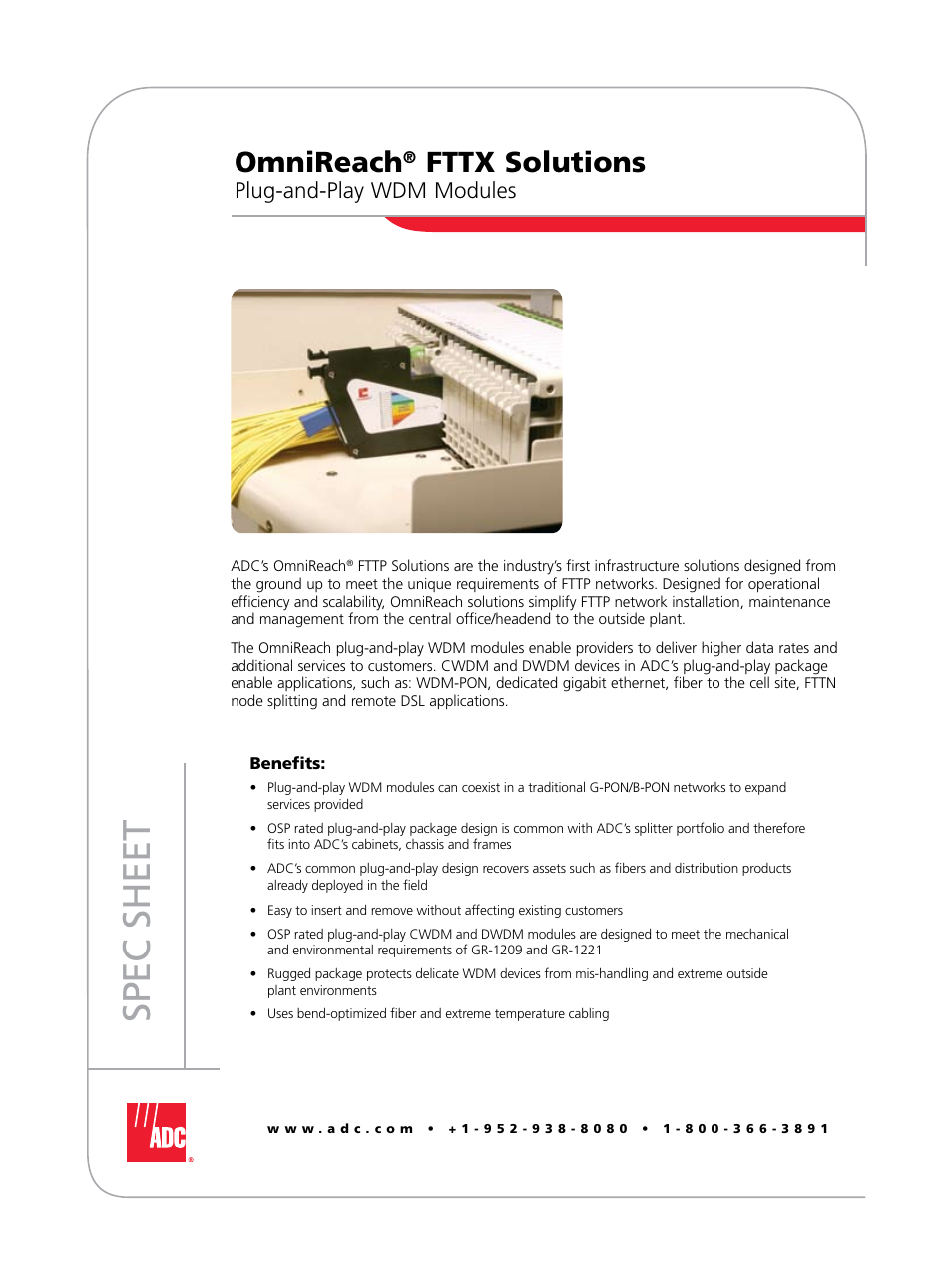 ADC FTTX Solutions OmniReach User Manual | 4 pages