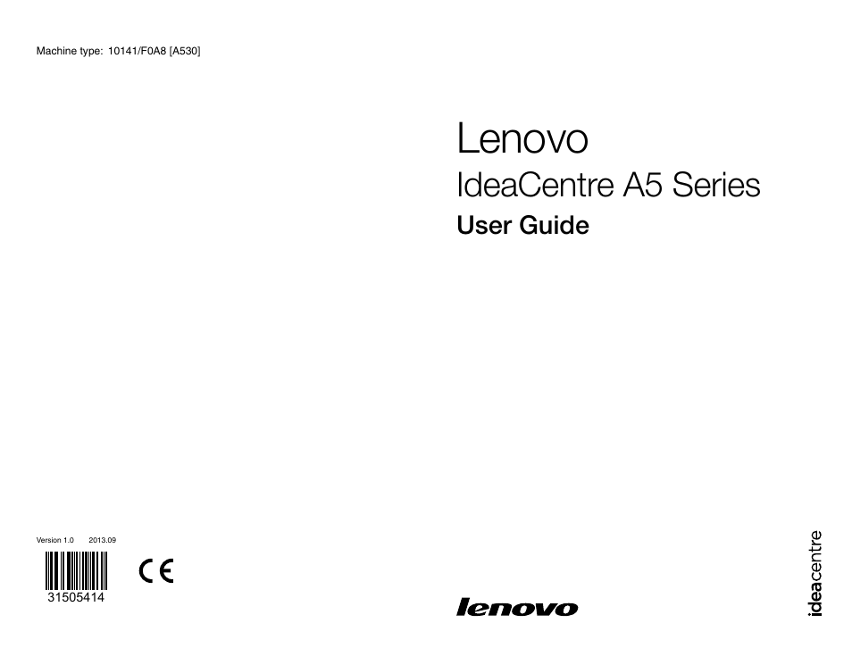Lenovo IdeaCentre A530 User Manual | 45 pages