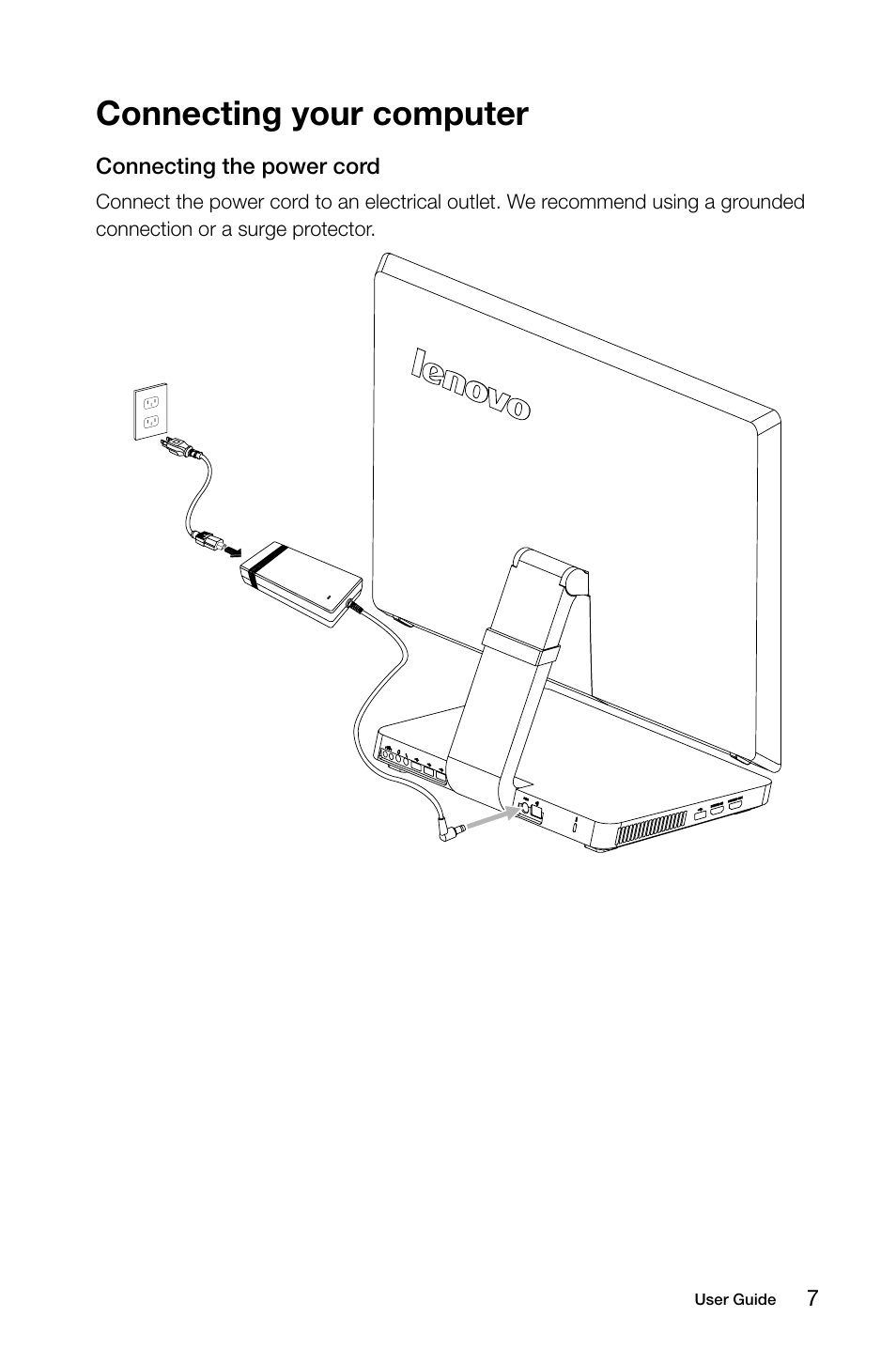 Connecting your computer | Lenovo IdeaCentre A530 User Manual | Page 12 / 45