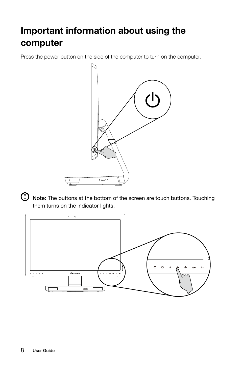 Important information about using the computer | Lenovo IdeaCentre A530 User Manual | Page 13 / 45