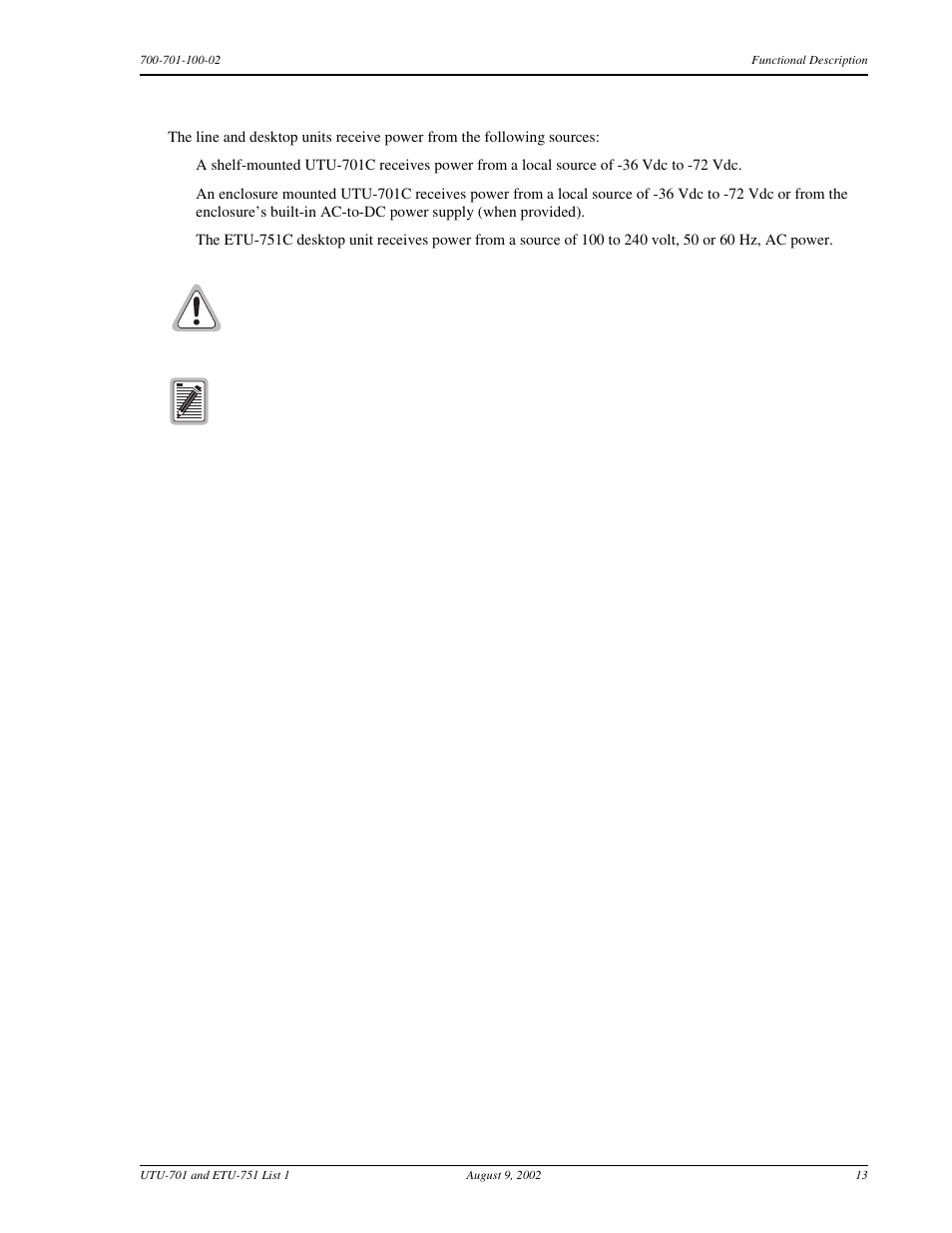 Power sources | ADC ETU-751C User Manual | Page 23 / 82