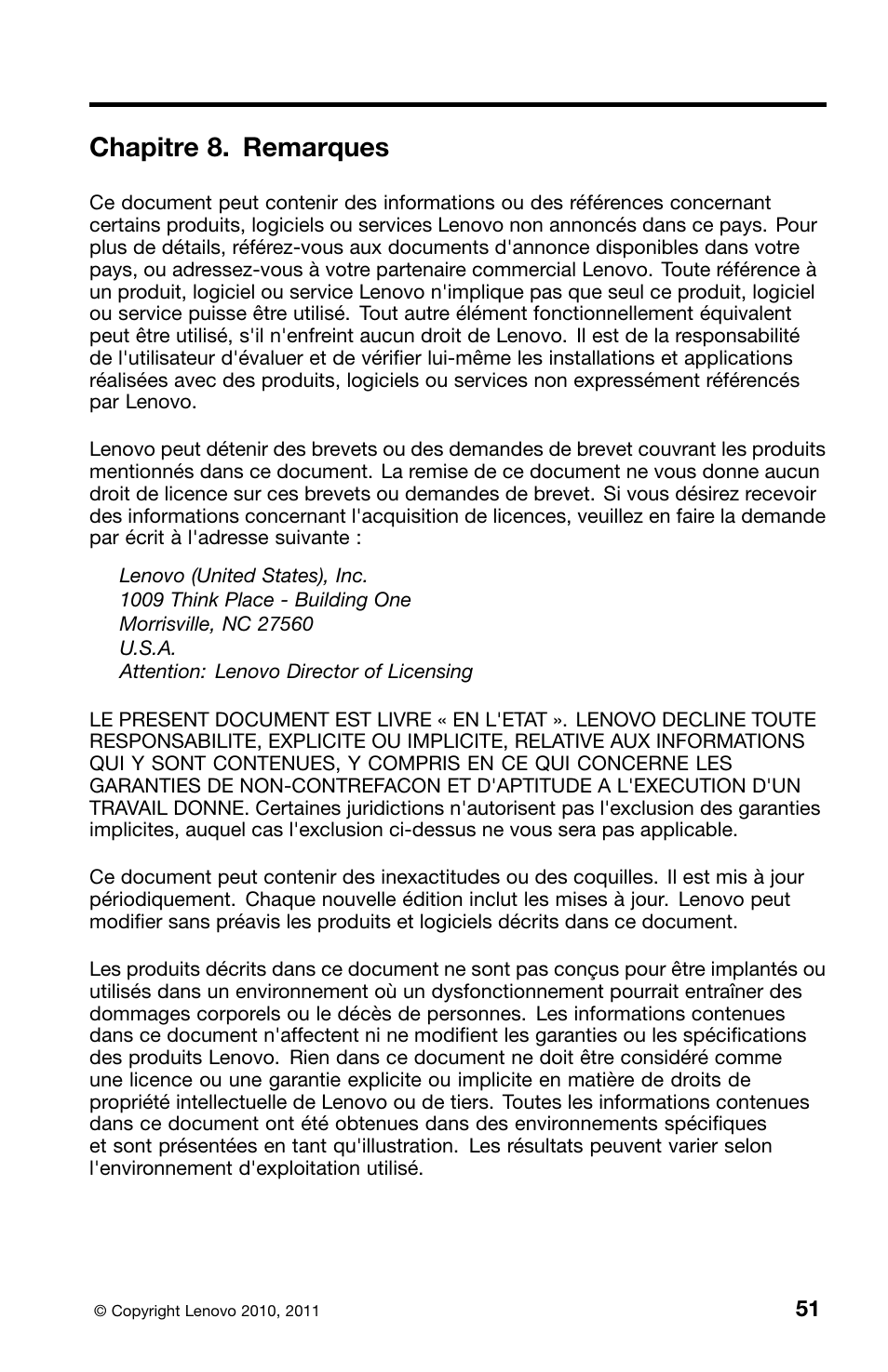 Chapitre 8. remarques | Lenovo ThinkCentre M70z User Manual | Page 119 / 336