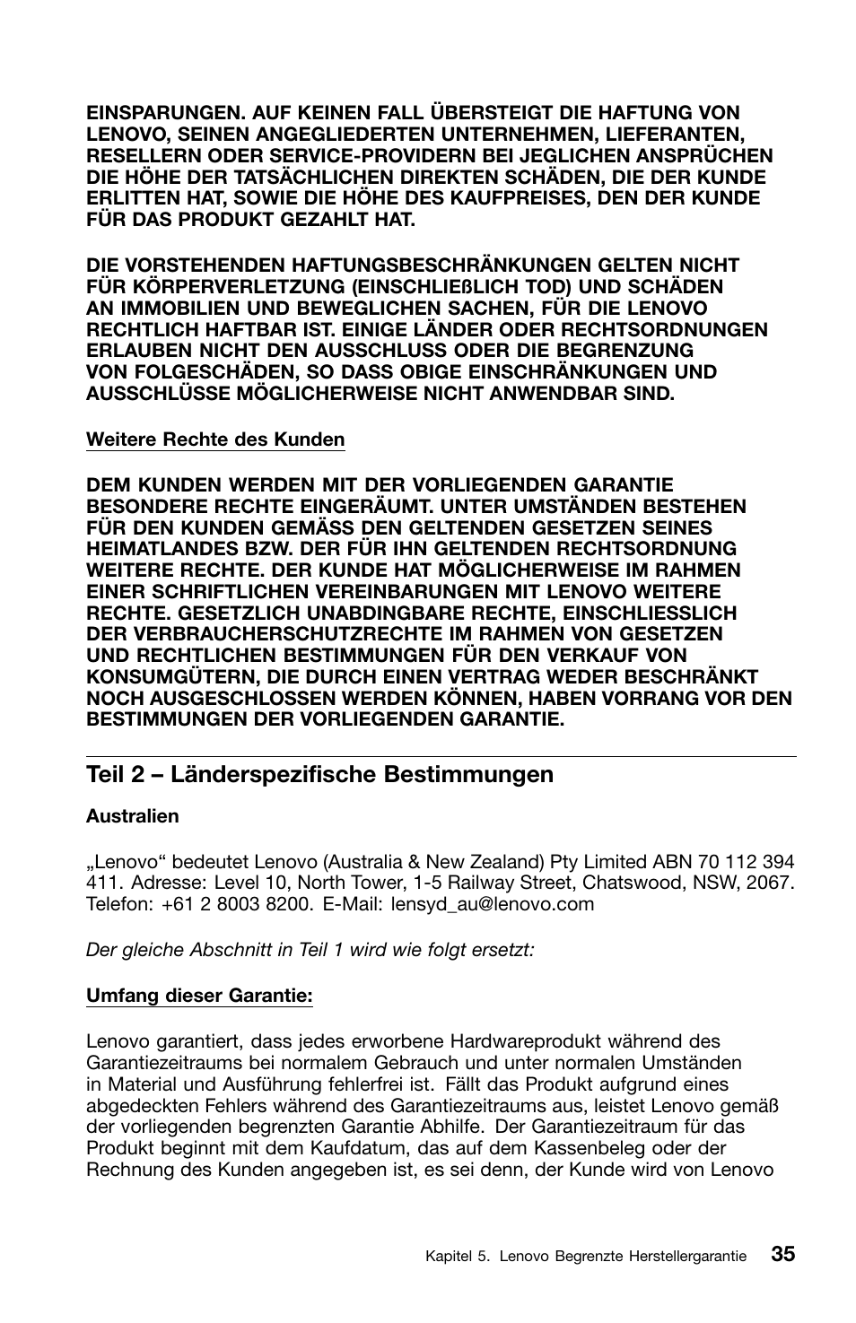 Teil 2 – länderspezifische bestimmungen | Lenovo ThinkCentre M70z User Manual | Page 171 / 336