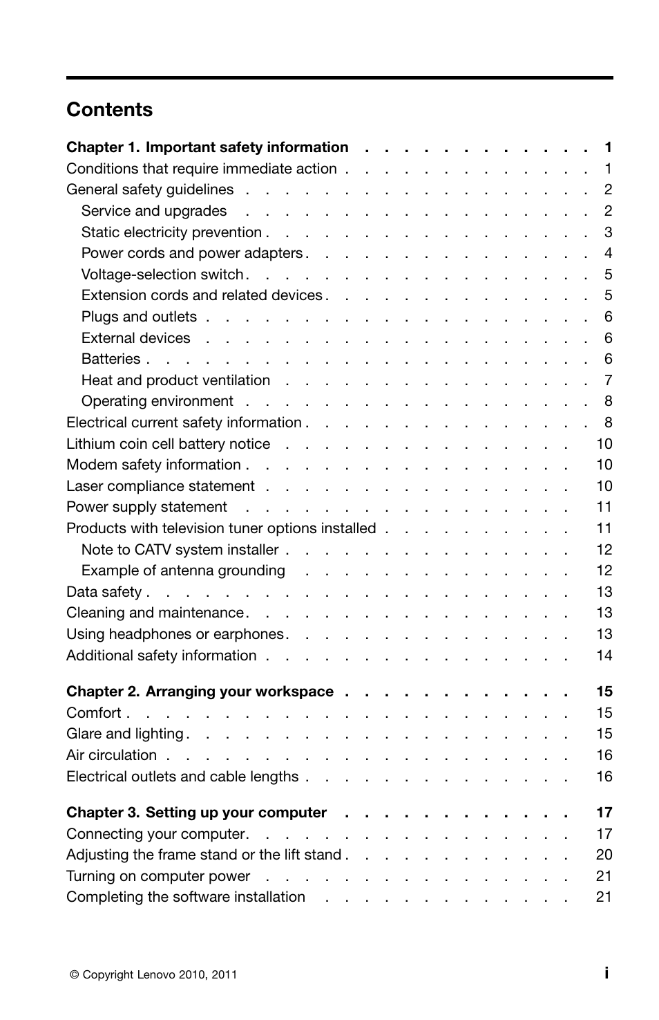 Lenovo ThinkCentre M70z User Manual | Page 3 / 336