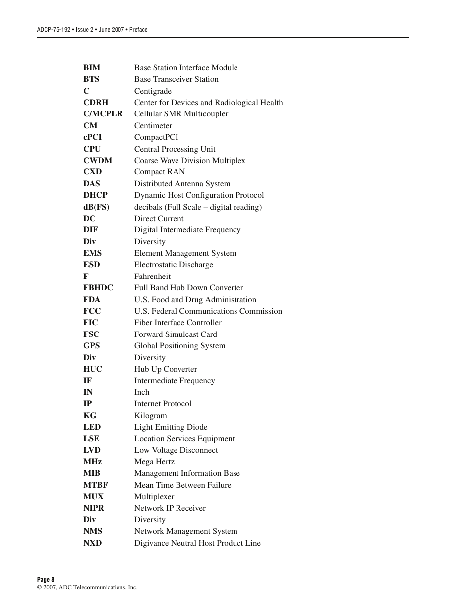 ADC 75-192 User Manual | Page 10 / 74