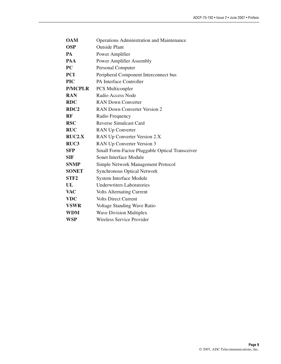 ADC 75-192 User Manual | Page 11 / 74