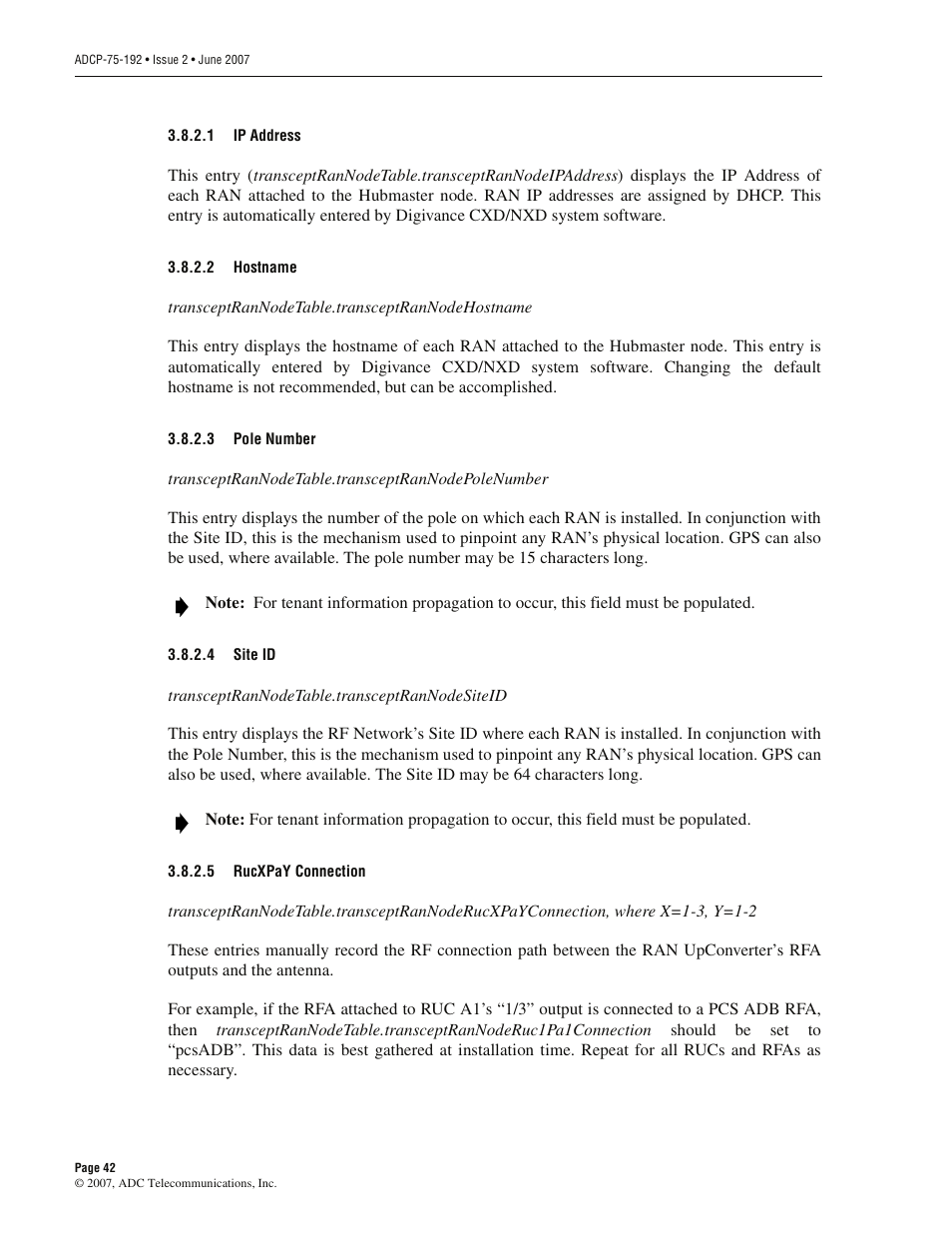 ADC 75-192 User Manual | Page 54 / 74