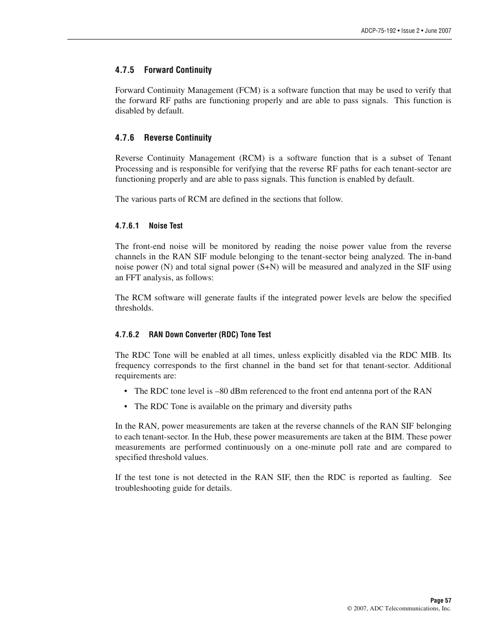 5 forward continuity, 6 reverse continuity, Forward continuity | Reverse continuity | ADC 75-192 User Manual | Page 69 / 74