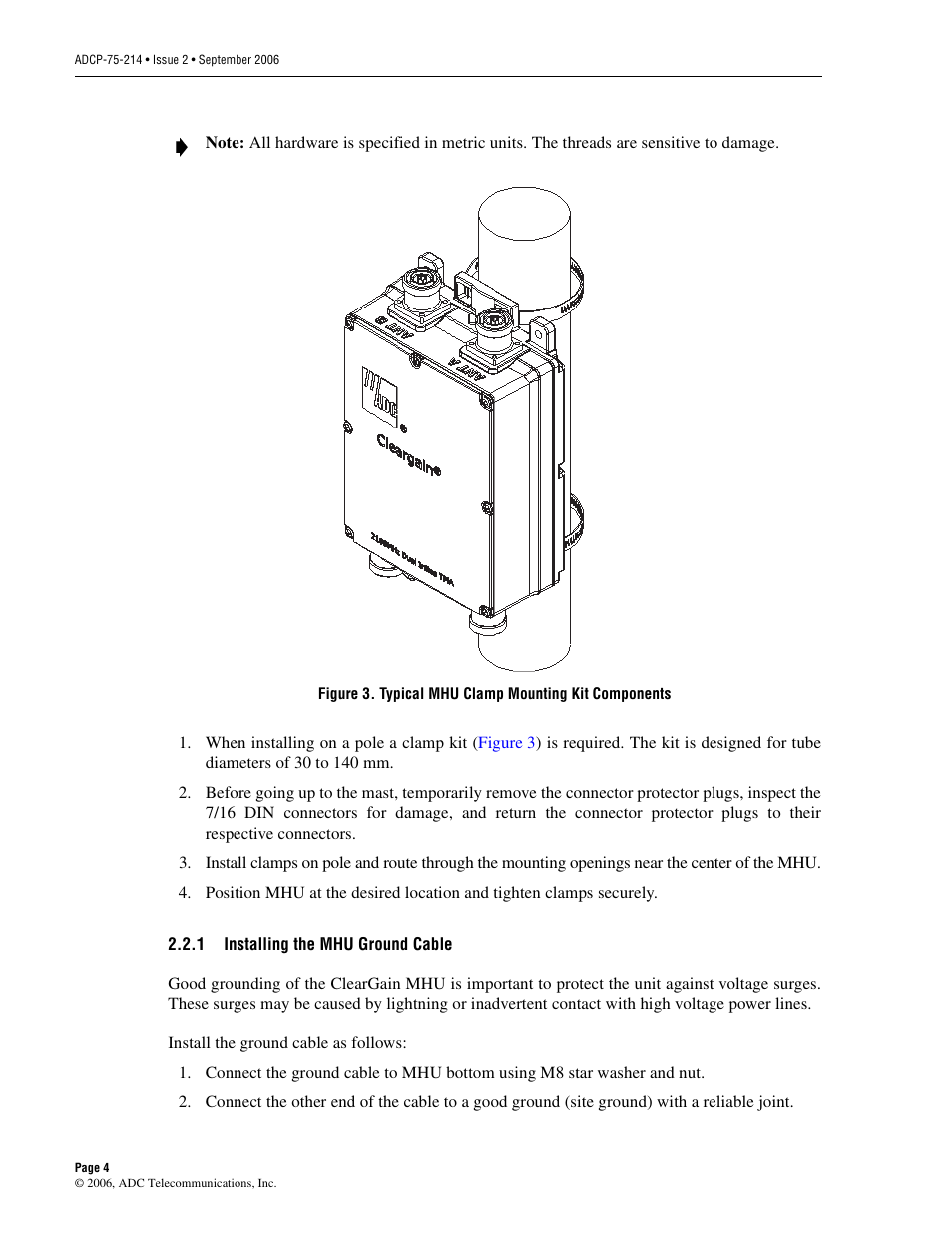 ADC ClearGain Dual Inline Tower Mounted Amplifier System User Manual | Page 10 / 28