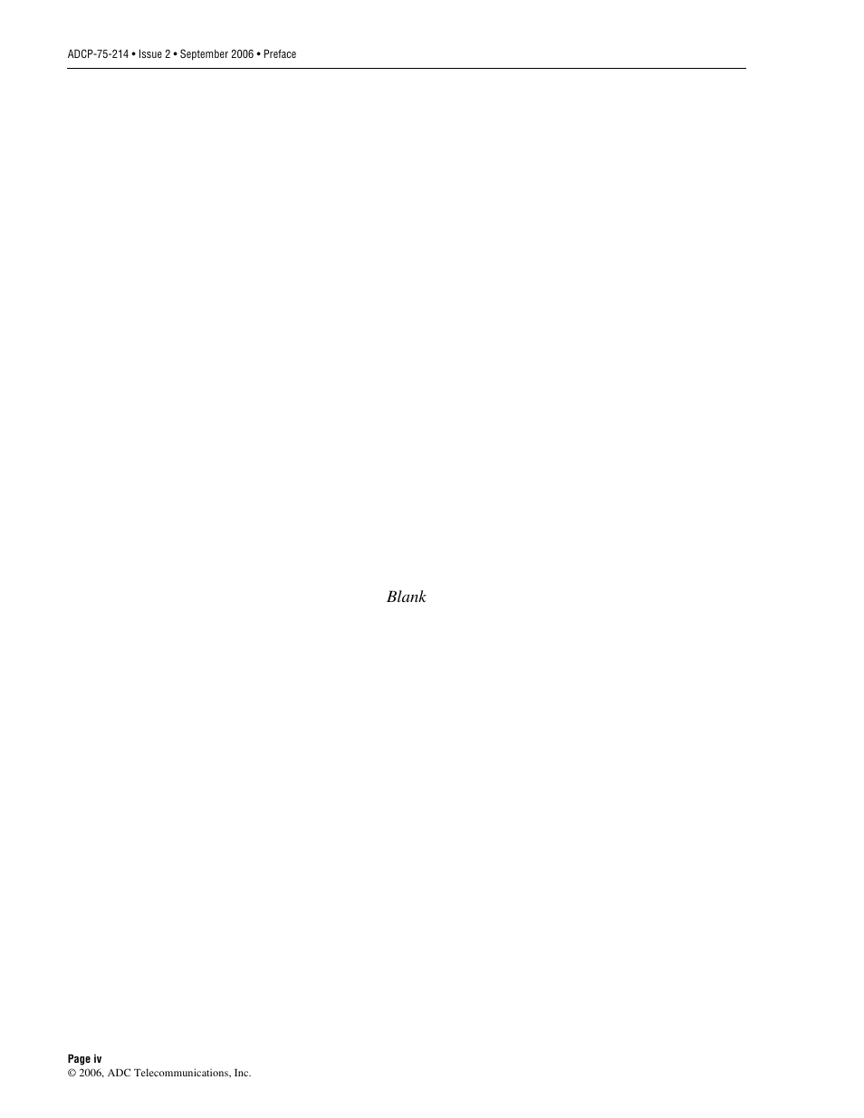 Blank | ADC ClearGain Dual Inline Tower Mounted Amplifier System User Manual | Page 4 / 28