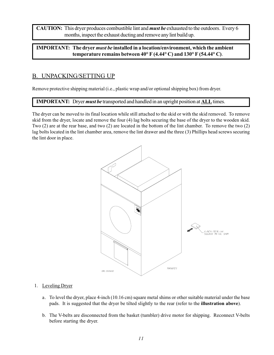 B. unpacking/setting up | ADC AD-170SE User Manual | Page 15 / 58