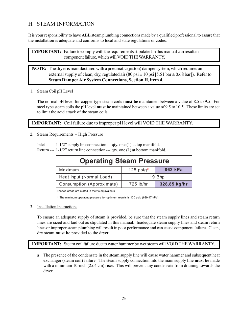 H. steam information | ADC AD-170SE User Manual | Page 33 / 58