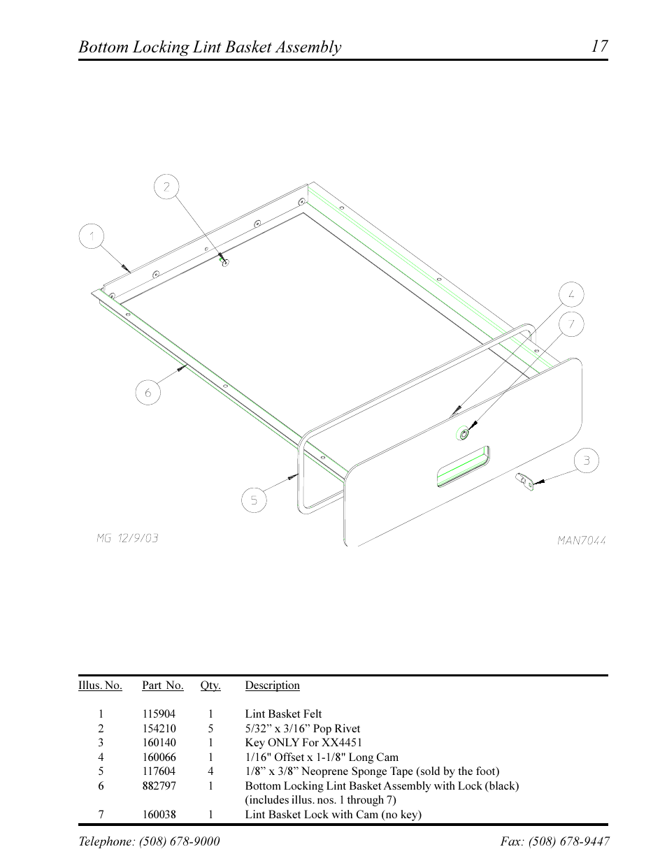 Left rear wheel bracket (3-bolt), Bottom locking lint basket assembly | ADC AD-360X2 User Manual | Page 19 / 38