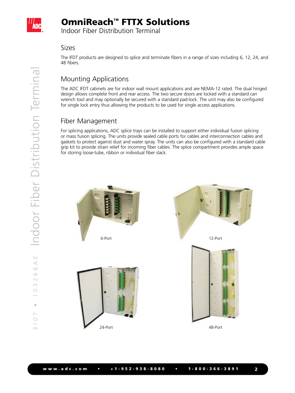 ADC OmniReach Indoor Fiber Distribution Terminal User Manual | Page 2 / 4