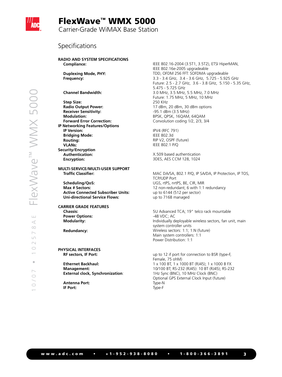 Flexw ave, Flexwave, Wmx 5000 | ADC Carrier-Grade WiMAX Base Station WMX 5000 User Manual | Page 3 / 4