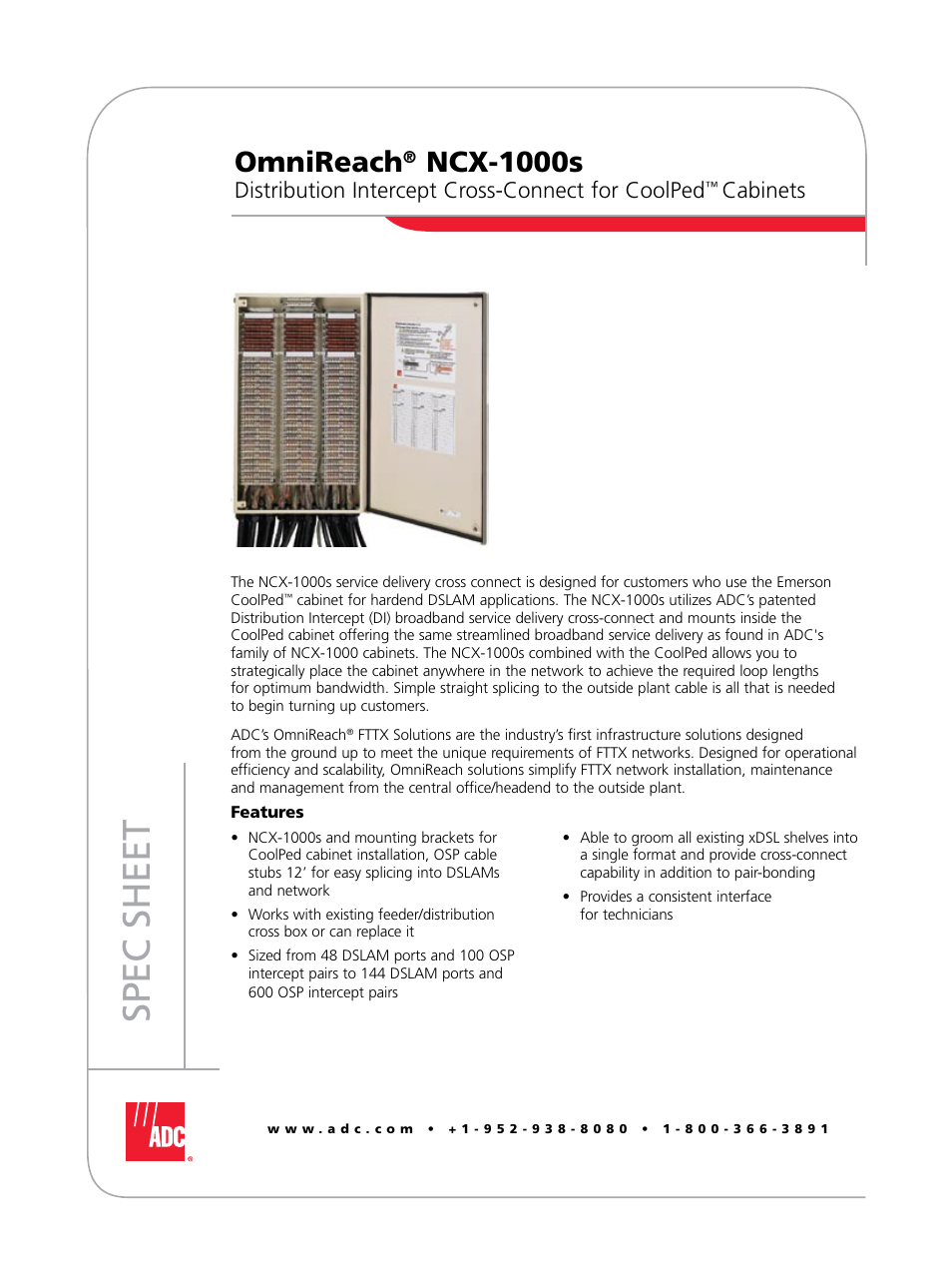 ADC OmniReach NCX-1000s User Manual | 4 pages