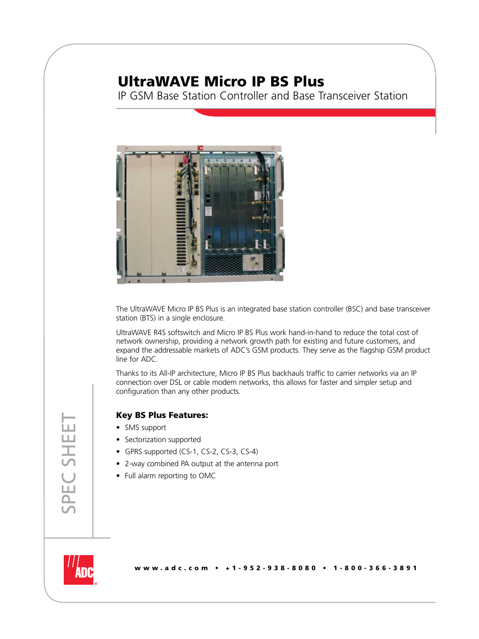 ADC Micro BS Plus UltraWAVE User Manual | 4 pages