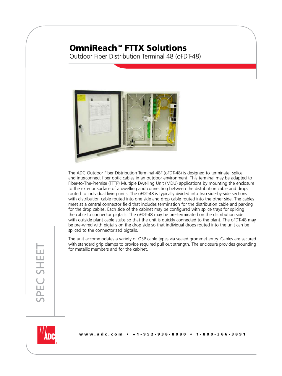 ADC OmniReach oFDT-48 User Manual | 4 pages