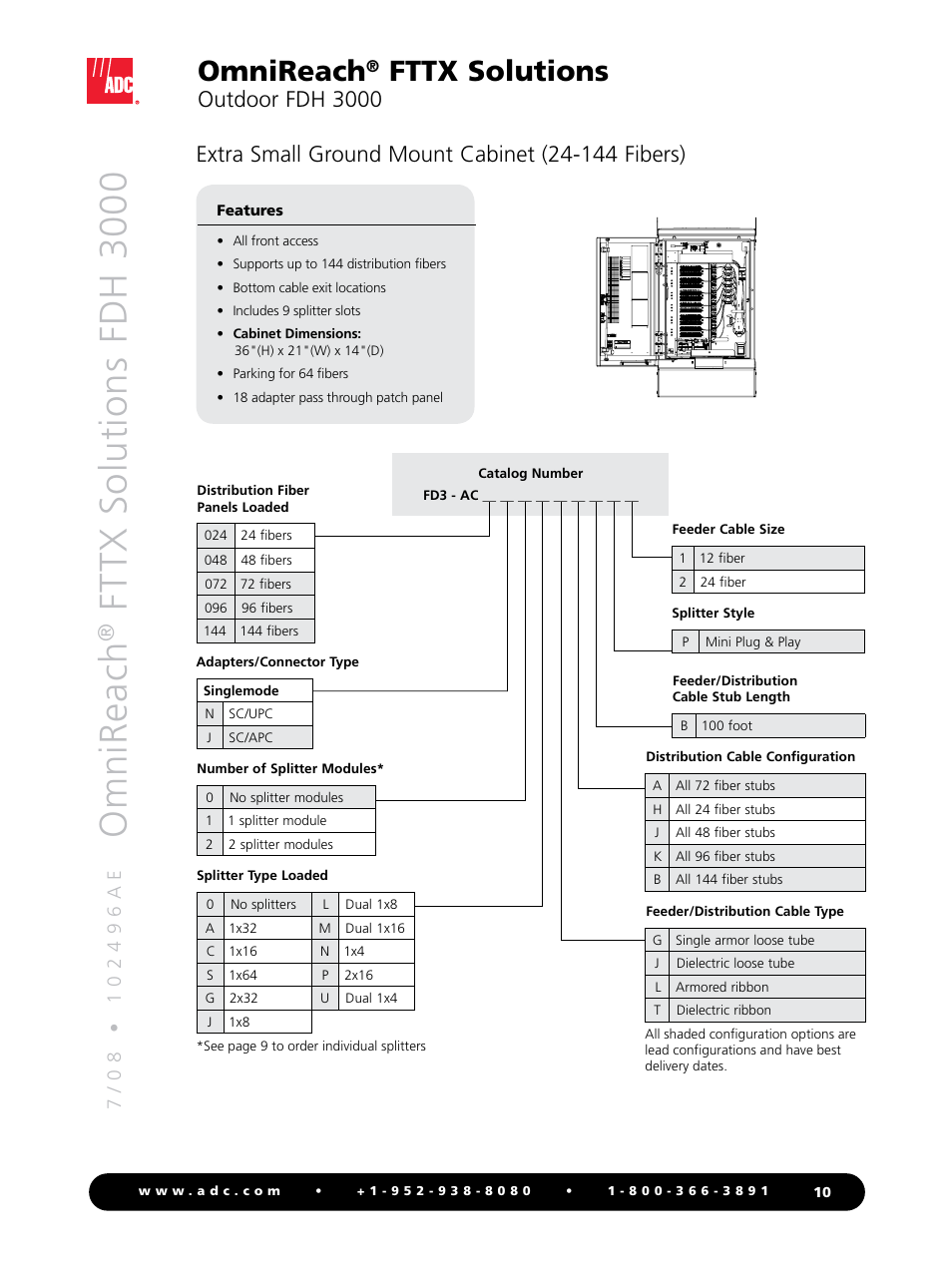 Omnireach, Fttx solutions fdh 3000, Fttx solutions | ADC OmniReach FDH 3000 User Manual | Page 10 / 20