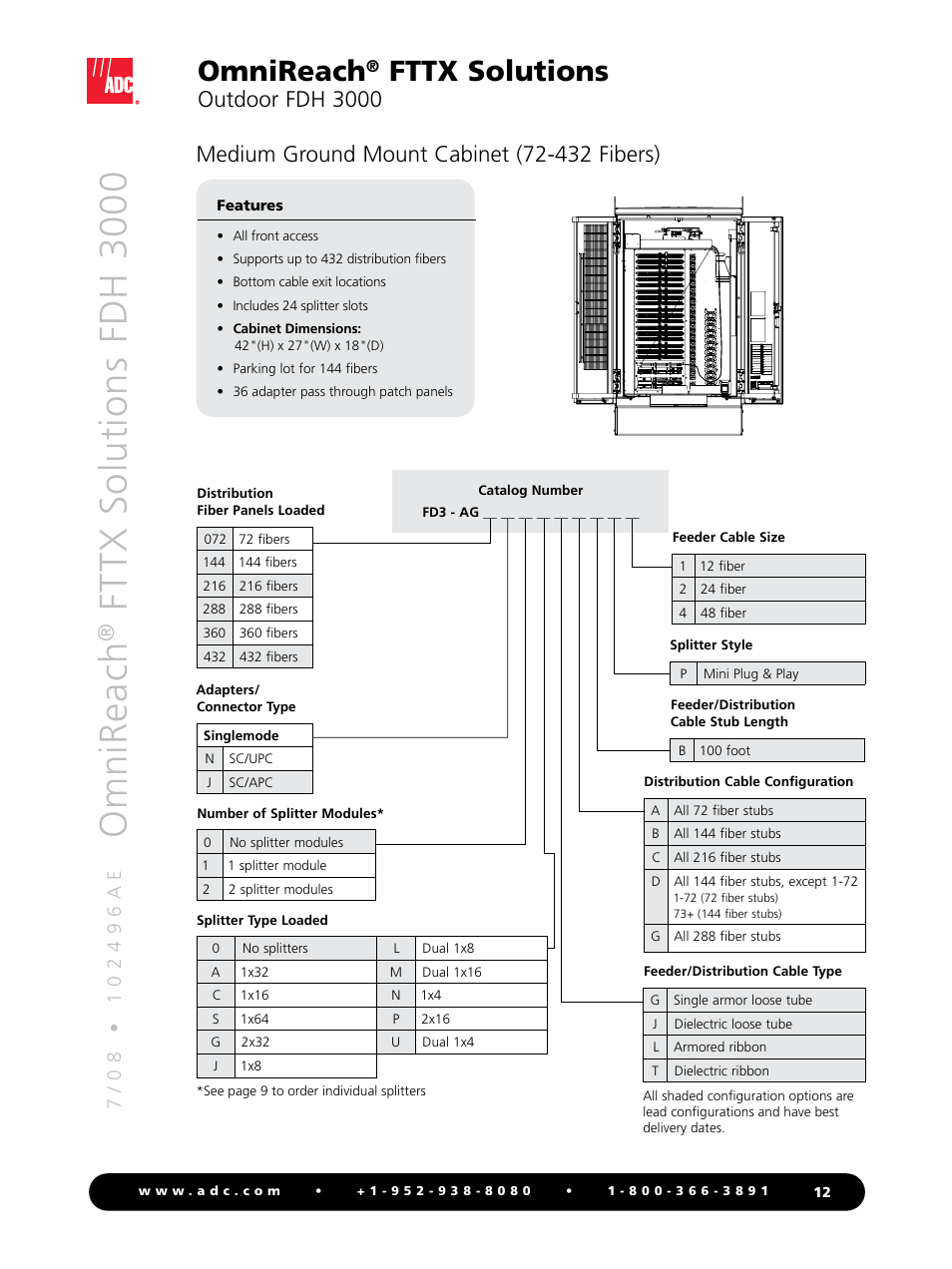 Omnireach, Fttx solutions fdh 3000, Fttx solutions | ADC OmniReach FDH 3000 User Manual | Page 12 / 20