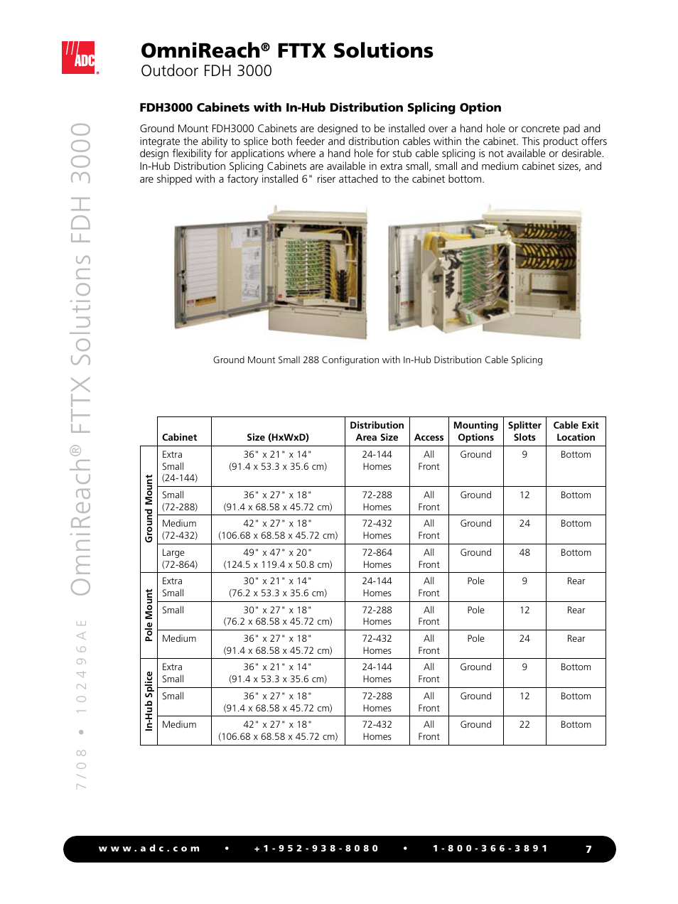 Omnireach, Fttx solutions fdh 3000, Fttx solutions | Outdoor fdh 3000 | ADC OmniReach FDH 3000 User Manual | Page 7 / 20