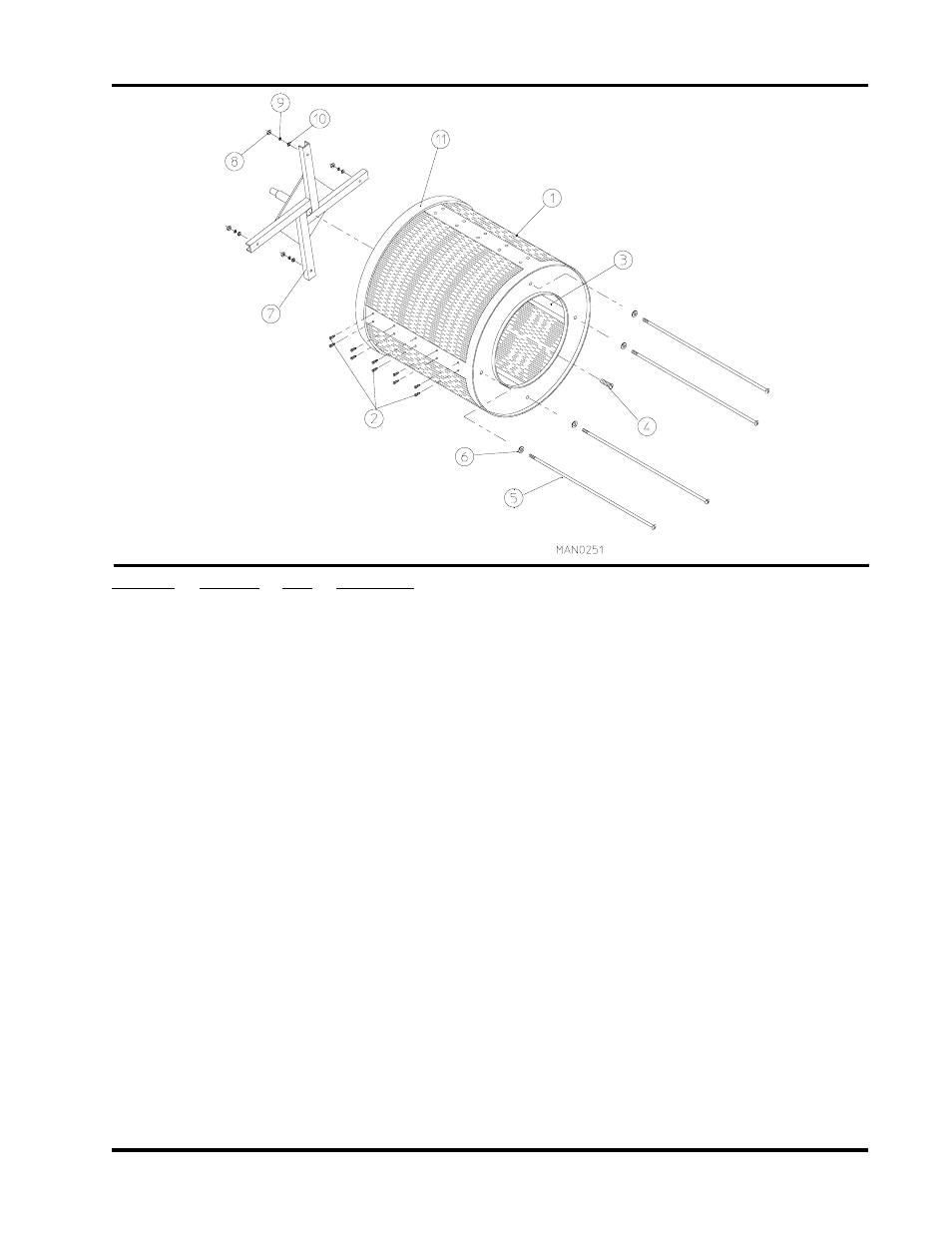 Basket (tumbler)/support assemblies | ADC AD-758DV User Manual | Page 17 / 44