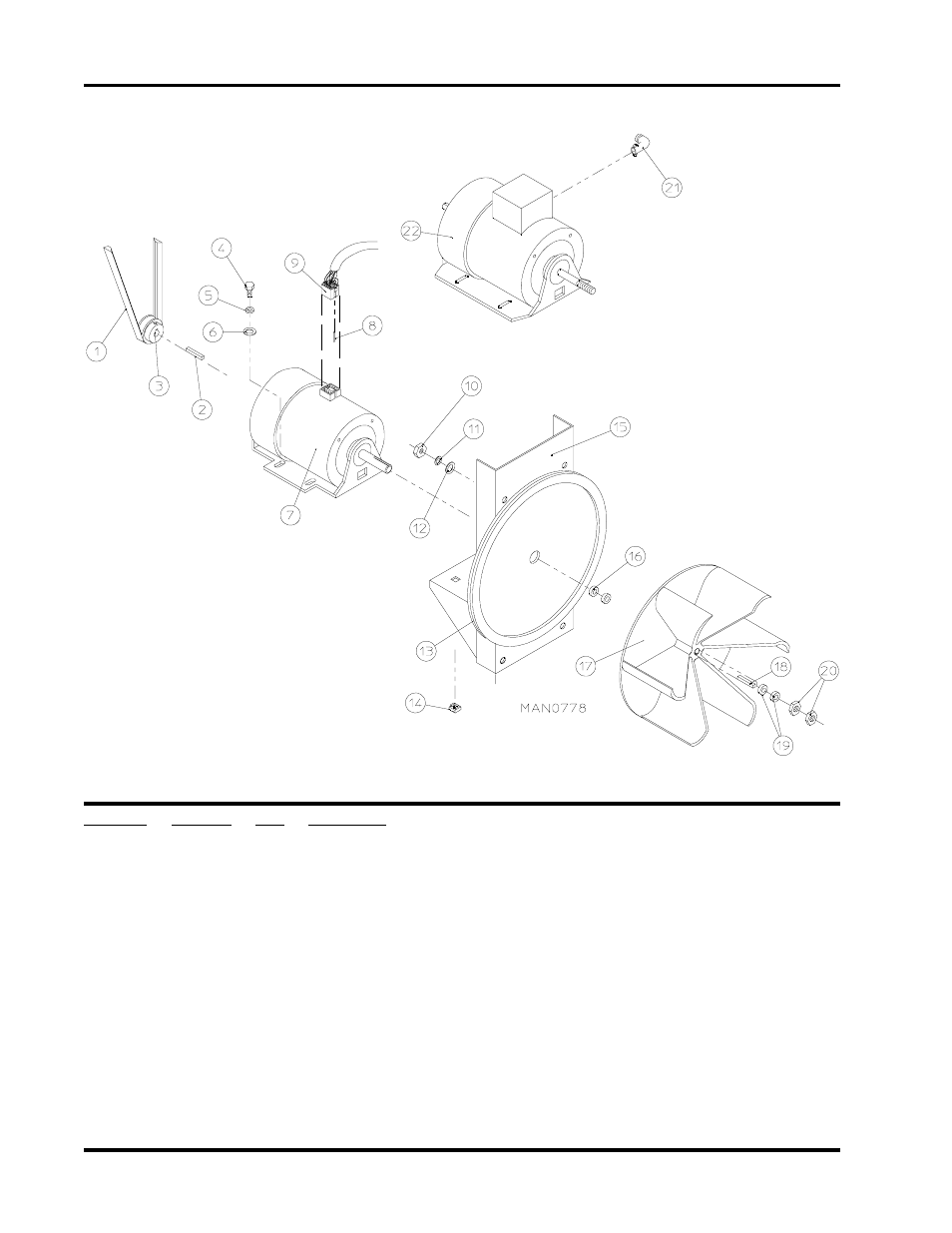 Non-reversing motor mount assembly , 21, Non-reversing motor mount assembly | ADC AD-758DV User Manual | Page 22 / 44