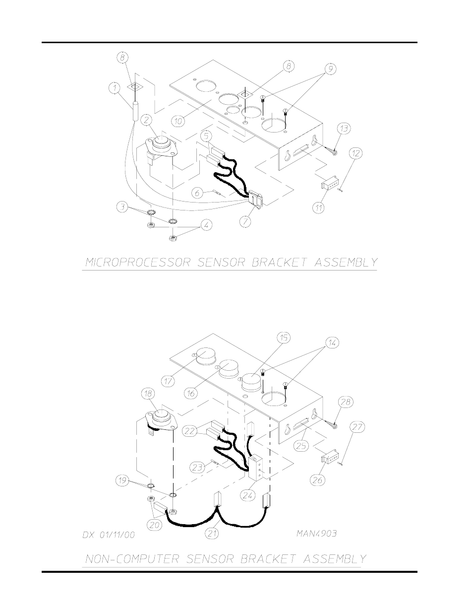 Sensor bracket assemblies , 25 | ADC AD-758DV User Manual | Page 26 / 44