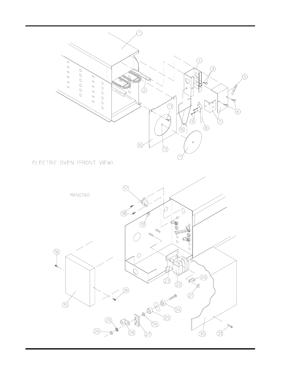 Electric oven assembly , 29 | ADC AD-758DV User Manual | Page 30 / 44