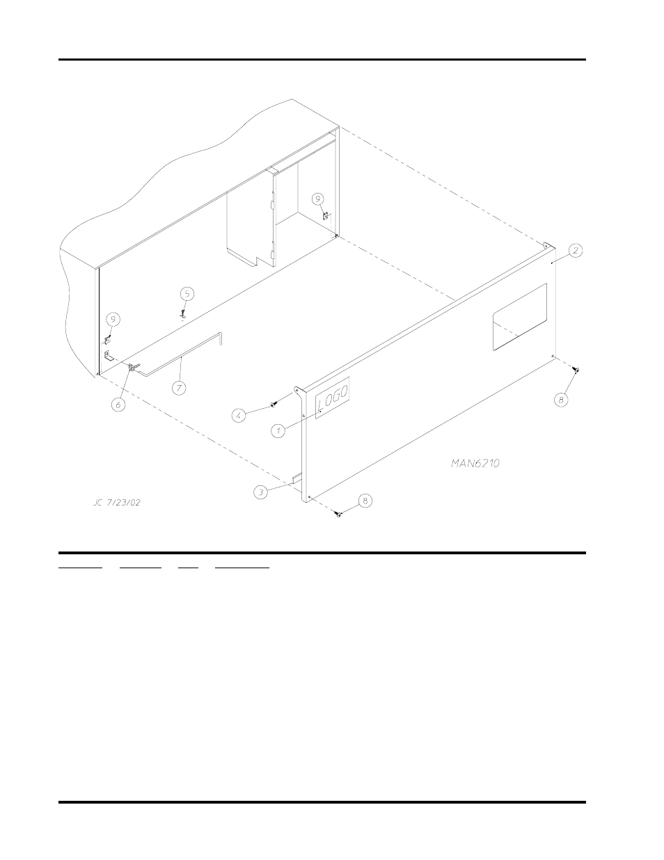 Opl control door assembly, For models mfd. as of july 1, 2002 | ADC AD-758DV User Manual | Page 4 / 44