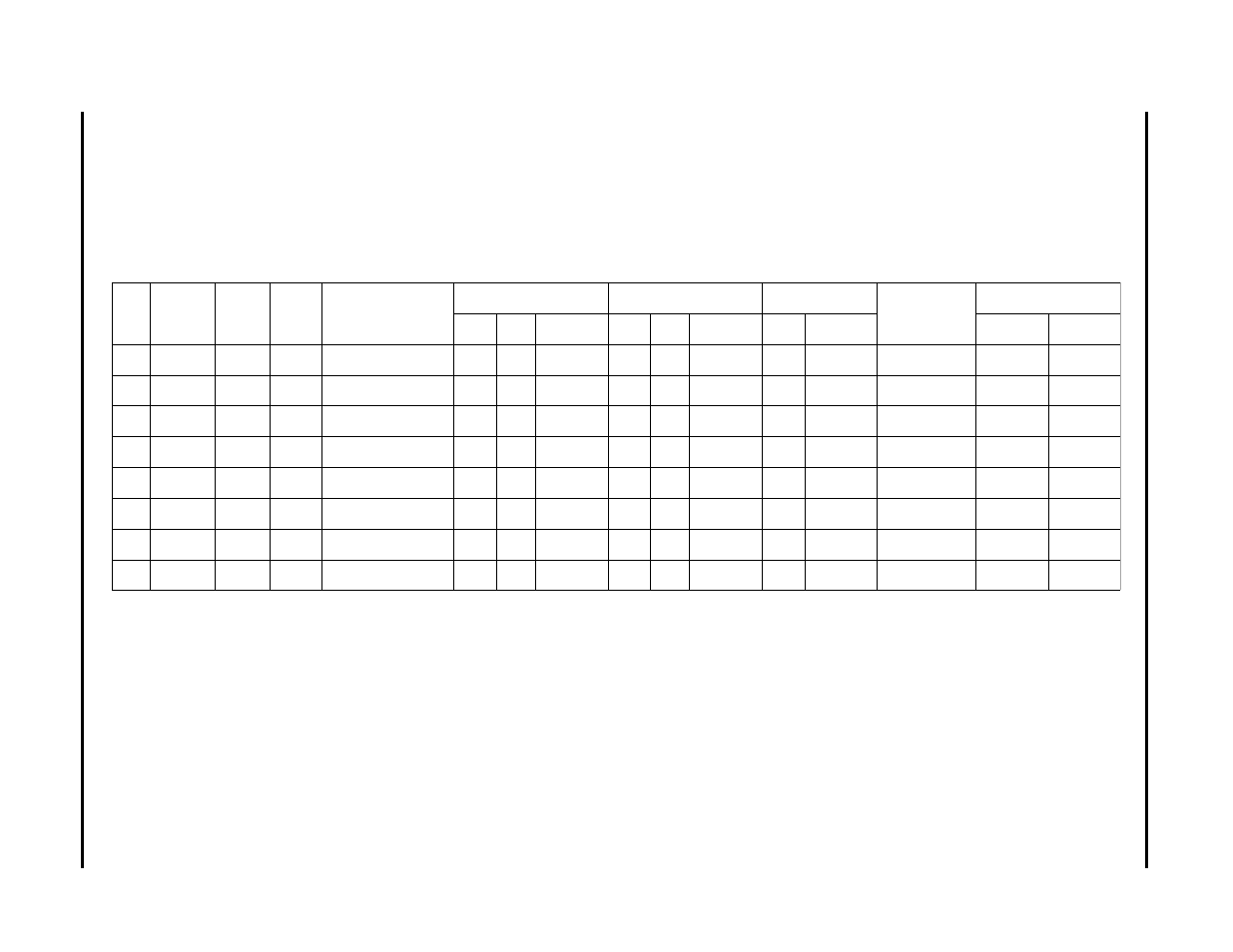 Electric oven component application chart | ADC AD-758DV User Manual | Page 41 / 44