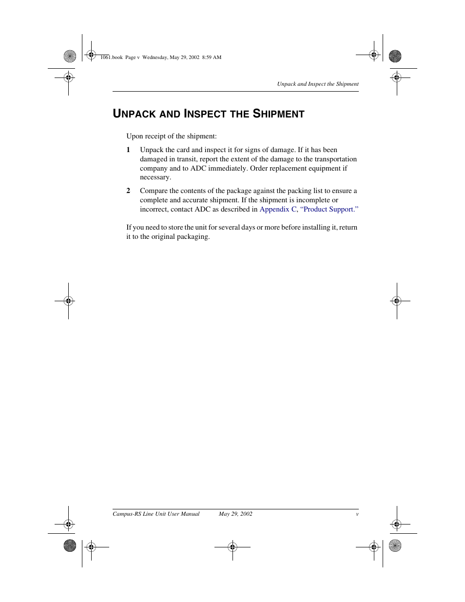 ADC Campus RS Destop Unit User Manual | Page 5 / 32