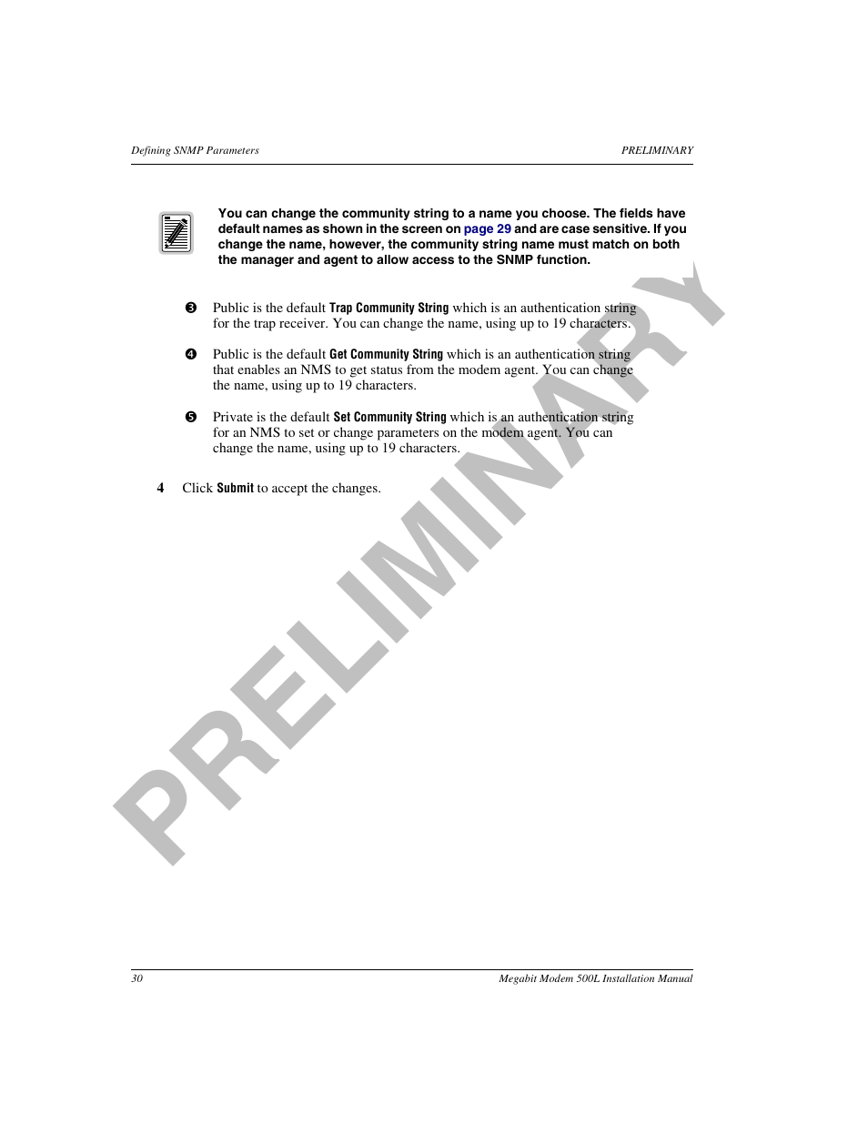 Pr el im in a ry | ADC 500L User Manual | Page 38 / 98