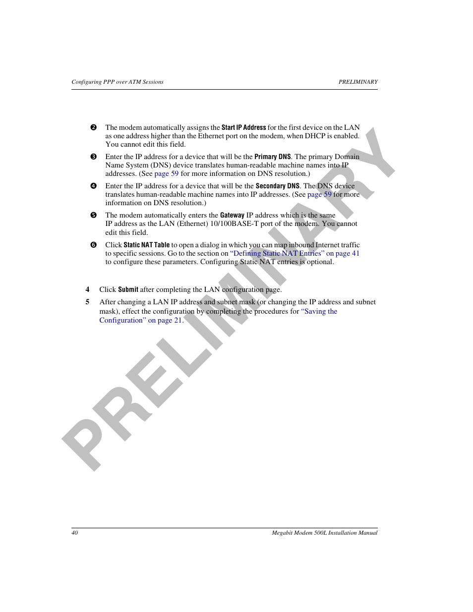 Pr el im in a ry | ADC 500L User Manual | Page 48 / 98