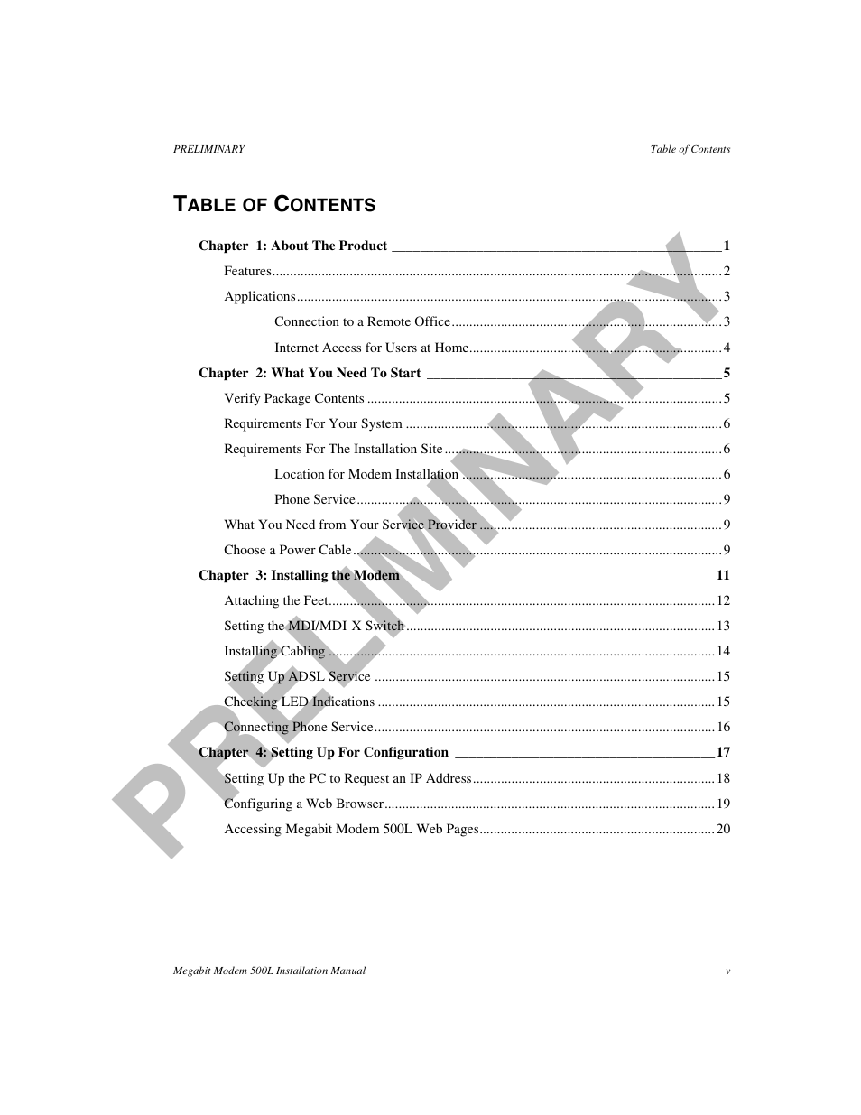 ADC 500L User Manual | Page 5 / 98