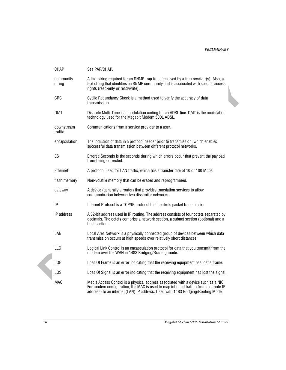 Pr el im in a ry | ADC 500L User Manual | Page 84 / 98