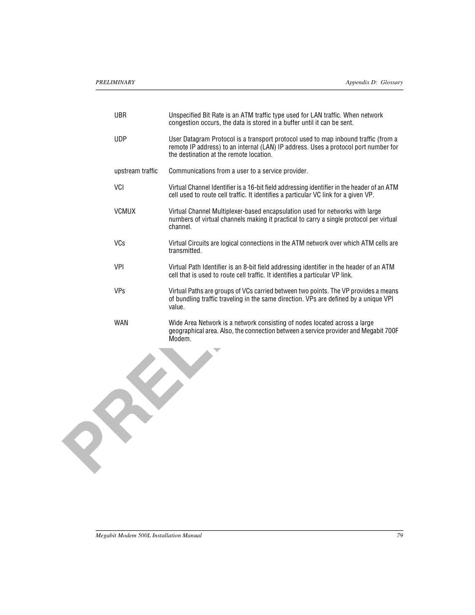 Pr el im in a ry | ADC 500L User Manual | Page 87 / 98