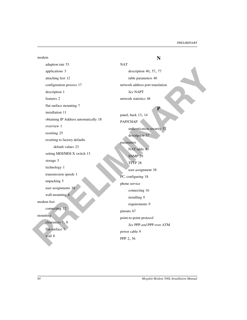 Pr el i m in a ry | ADC 500L User Manual | Page 92 / 98