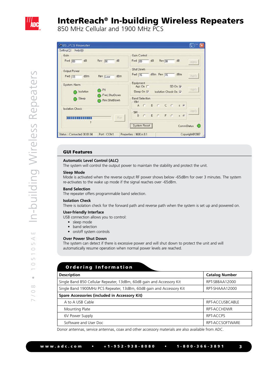 In-building w ir eless repeaters, Interreach, In-building wireless repeaters | ADC Wireless Repeaters InterReach User Manual | Page 3 / 4