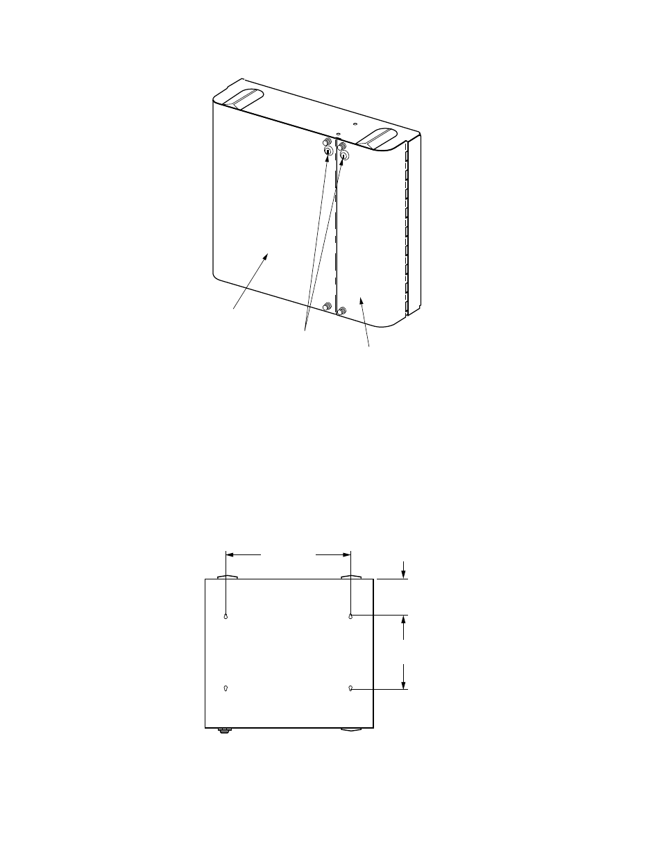 Wall box are pointed out in, Figure 2, Figure 2. wall box features | Figure 3. mounting hole pattern | ADC P-90-250 User Manual | Page 4 / 15