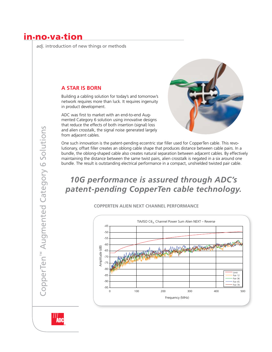 Tion, Coppert en, Augmented category 6 solutions | ADC TrueNet CopperTen Augmented Category 6 Solutions User Manual | Page 4 / 12