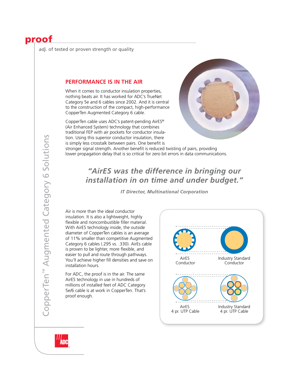 Proof, Coppert en, Augmented category 6 solutions | ADC TrueNet CopperTen Augmented Category 6 Solutions User Manual | Page 6 / 12