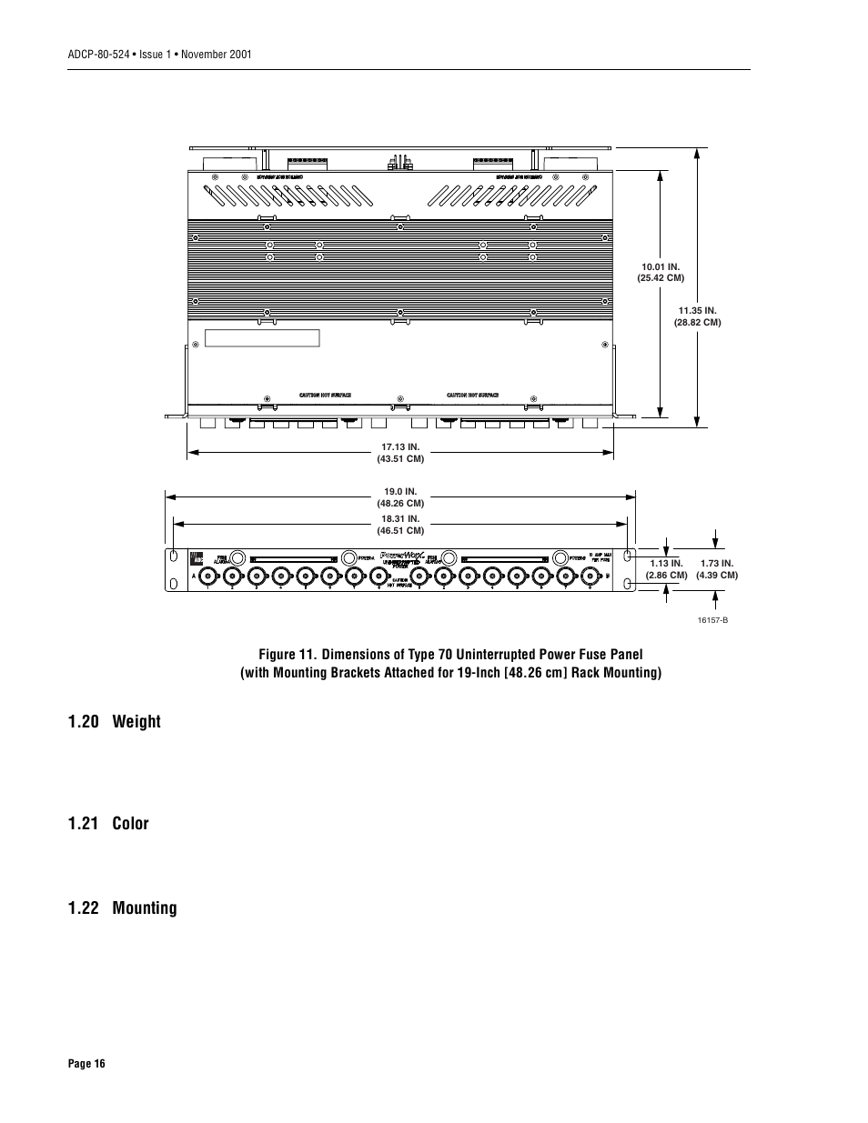 20 weight, 21 color, 22 mounting | Figure 11 | ADC 70 User Manual | Page 16 / 32