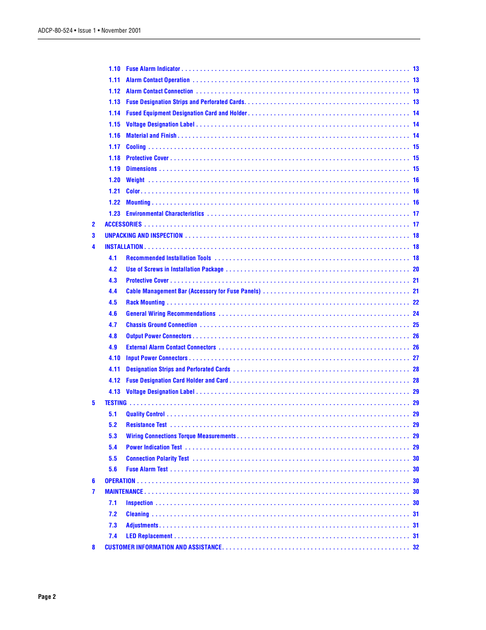ADC 70 User Manual | Page 2 / 32