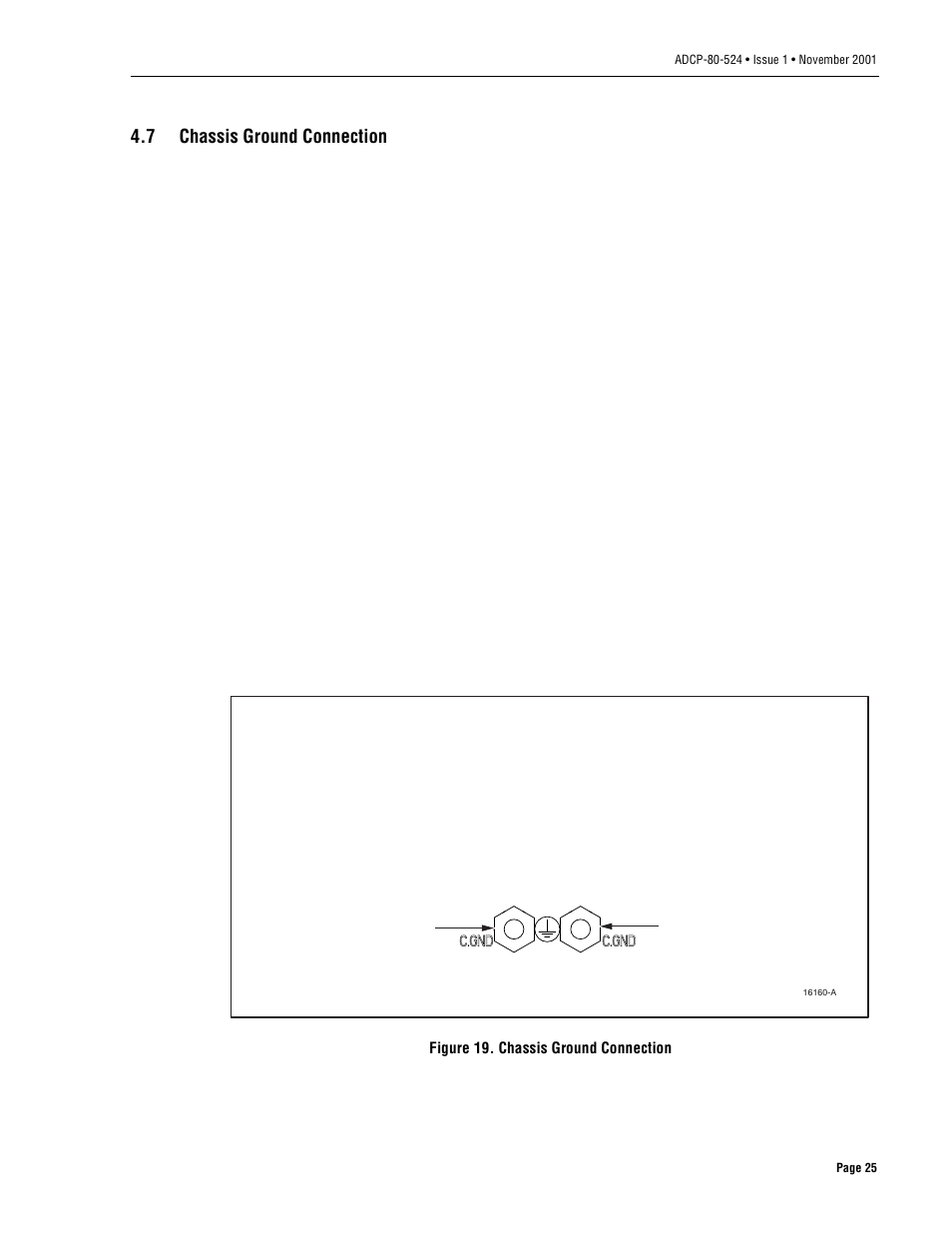 7 chassis ground connection, Chassis ground connection | ADC 70 User Manual | Page 25 / 32